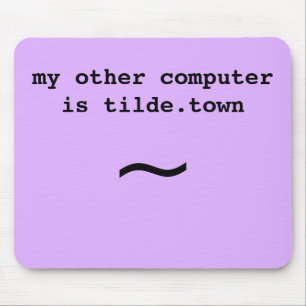 Min andra dator är tilde.town-musmatta musmatta