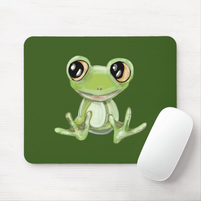 Min andra Grönt Frog Friend Mouse Pad Musmatta (Med mus)