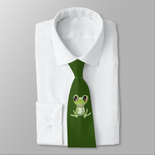 Min andra Grönt Frog Friend Neck Tie Slips