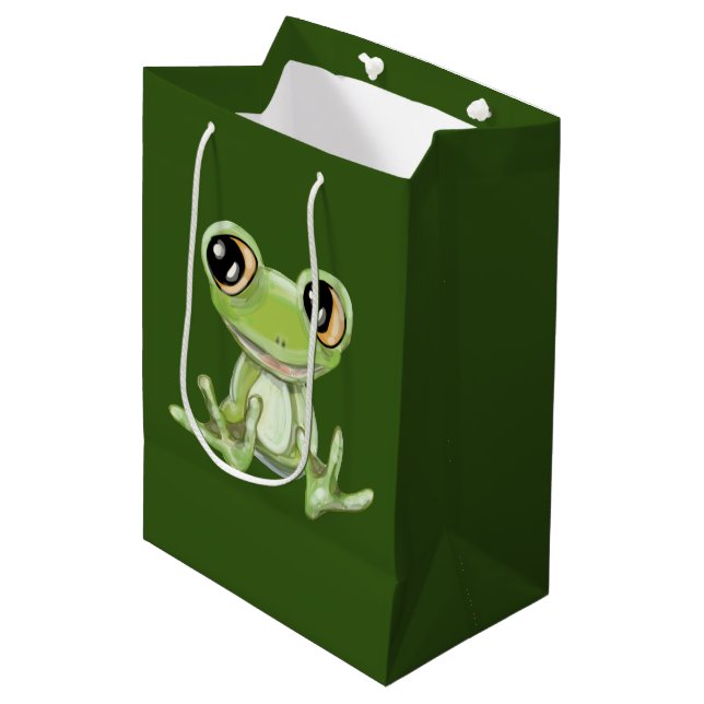 Min andra Grönt Frog Medium Gift Bag (Framsidan Vinklad)