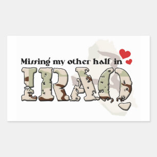 Min andra halva i Irak saknas Rektangulärt Klistermärke