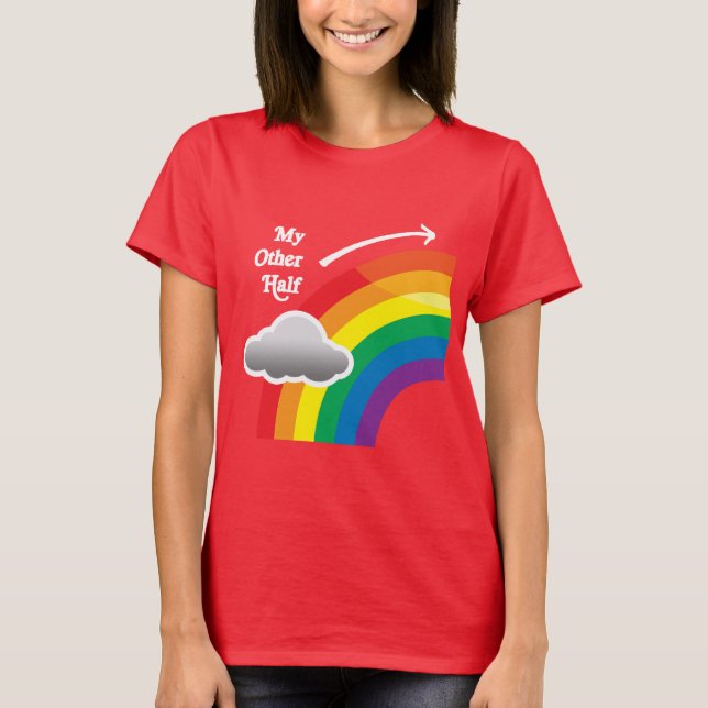MIN ANDRA HALVAEN BORT - white.png Tee Shirt (Framsida)