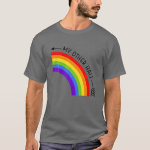 Min andra halvmåne, ett par Rainbow LGBT Coola All T Shirt