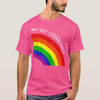 Min andra halvmåns Coola för regnbåge i Pride HBT  T Shirt