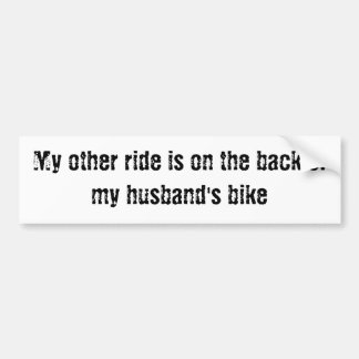 Min andra resa är på baksidan av min makes cykel bildekal