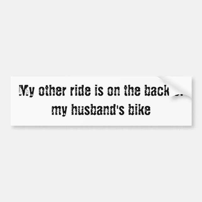 Min andra resa är på baksidan av min makes cykel bildekal (Framsidan)