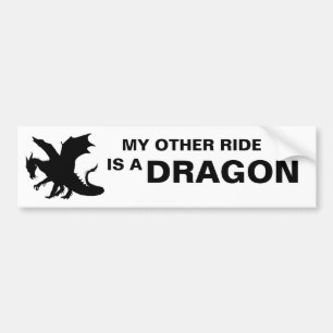 MIN ANDRA RID ÄR EN DRAGON BILDEKAL