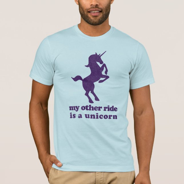 Min andra rid är en enhörning. tee (Framsida)