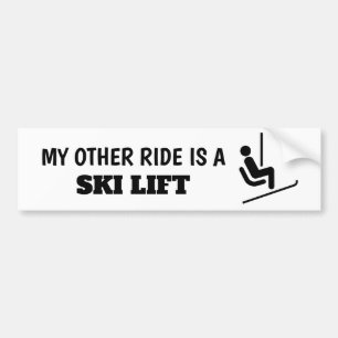 Min andra rid är en Ski Hiss-sticker Bildekal