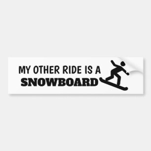 Min andra rid är en snöbräda. bildekal