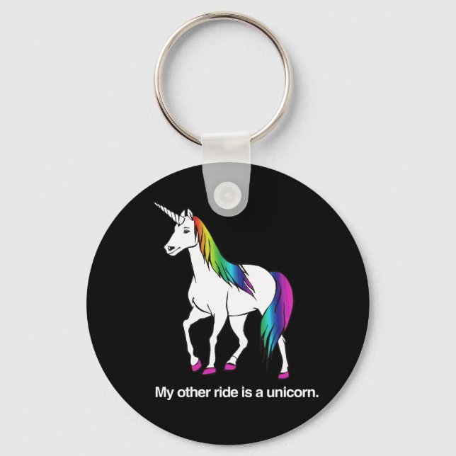 MIN ANDRA RID ÄR ETT UNICORN NYCKELRING (Framsida)
