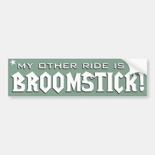 Min andra Ride är en broomstick Bildekal