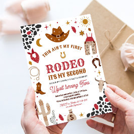 Min andra Rodeo Cowboy Ranch Southwest Birthday Inbjudningar
