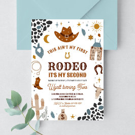 Min andra Rodeo Cowboy Ranch Southwest Birthday Inbjudningar