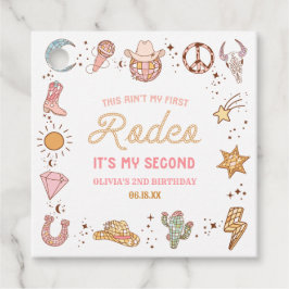 Min andra Rodeo Western Cowgirl 2:a födelsedagen P Gåvor Etiketter