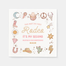 Min andra Rodeo Western Cowgirl 2:a födelsedagen P