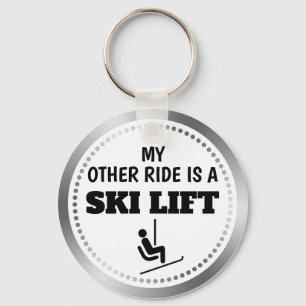 Min andra sida är en Ski Hiss Nyckelring