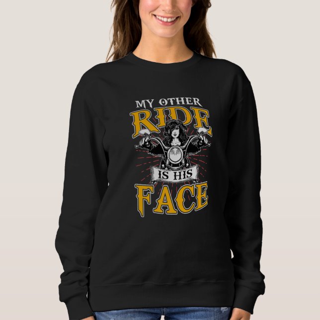 Min andra sida är motorcykel Ri i Bikerna Ansikte T Shirt (Framsida)