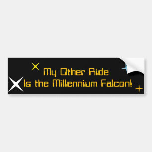 Min andra skjuts är Millennium Falcon Bildekal