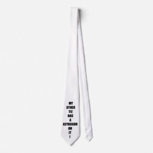 Min andra Tie-funny Tangentbord Humor-motto Slips