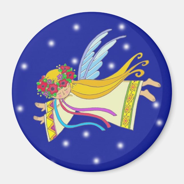 Min ängel tittar över dig magnet (Framsidan)