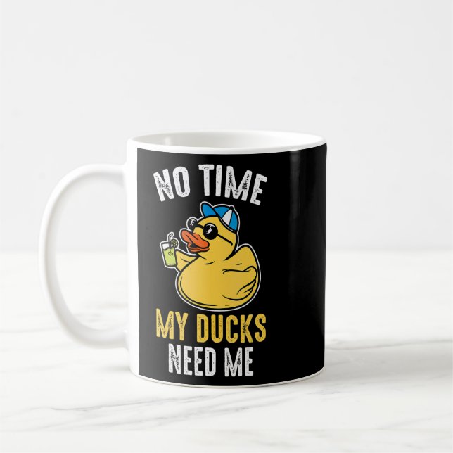 Min ankor behöver mig Rubber Anka Kaffemugg (Vänster)