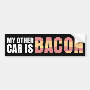 Min annan bil är bacon bildekal