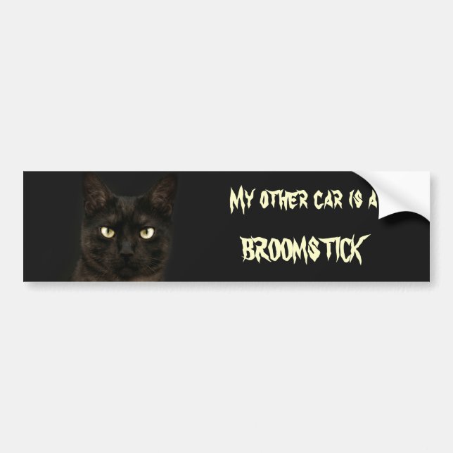 Min annan bil är en broomstick bildekal (Framsidan)