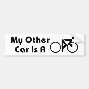 Min annan bil är en cykel bildekal