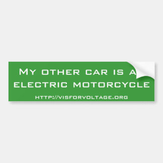 Min annan bil är en elektrisk motorcykel bildekal