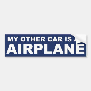 Min annan bil är en flygplanbildekal bildekal