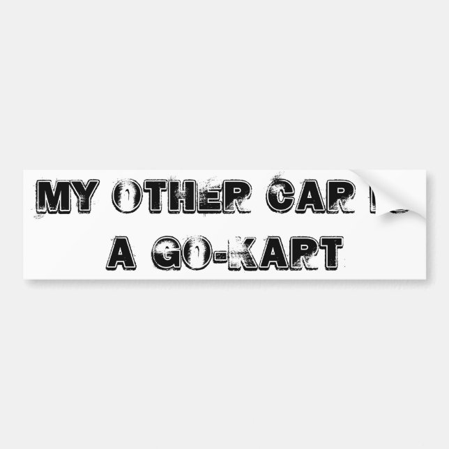 Min annan bil är en Gå-Kart Bildekal (Framsidan)