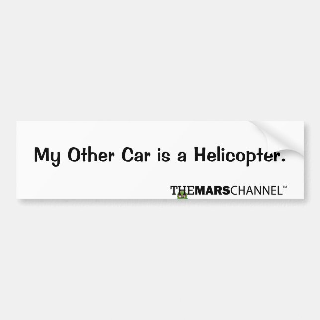 Min annan bil är en helikopterbildekal bildekal (Framsidan)