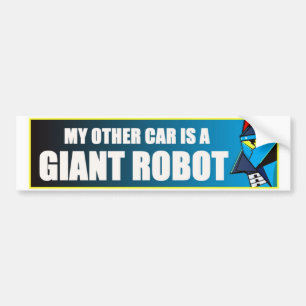 Min annan bil är en jätte- robot bildekal