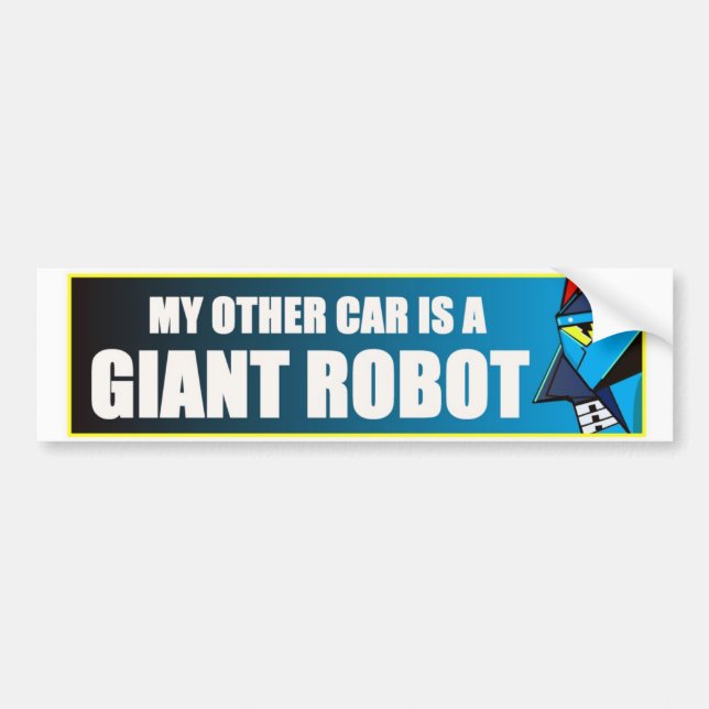 Min annan bil är en jätte- robot bildekal (Framsidan)