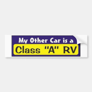 Min annan bil är en klassificera "A" RV Bildekal