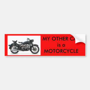 Min annan bil är en motorcykel bildekal
