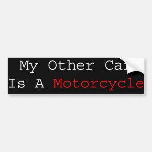 Min annan bil är en motorcykel bildekal