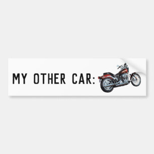 Min annan bil är en motorcykel bildekal