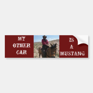 Min annan bil är en mustangbildekal bildekal