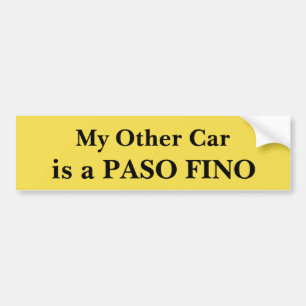 Min annan bil är en Paso Fino Bildekal