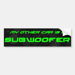 Min annan bil är en Subwoofer Bildekal