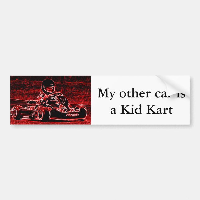 Min annan bil är en unge Kart Bildekal (Framsidan)