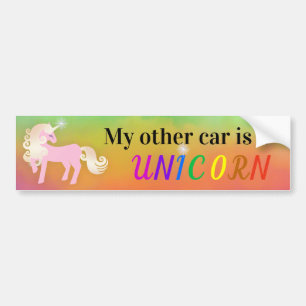 Min annan bil är en Unicorn Bildekal