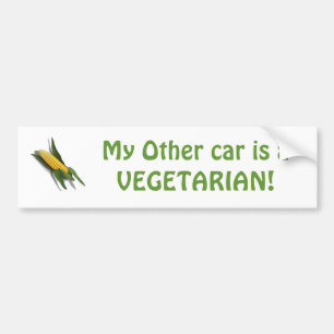 Min annan bil är en vegetarisk bildekal