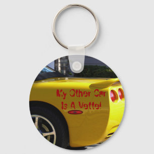 Min annan bil är en Vette! Nyckelring