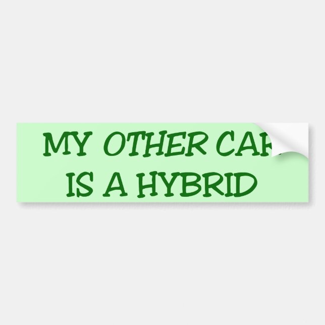 Min annan bil är ett hybrid- bildekal (Framsidan)