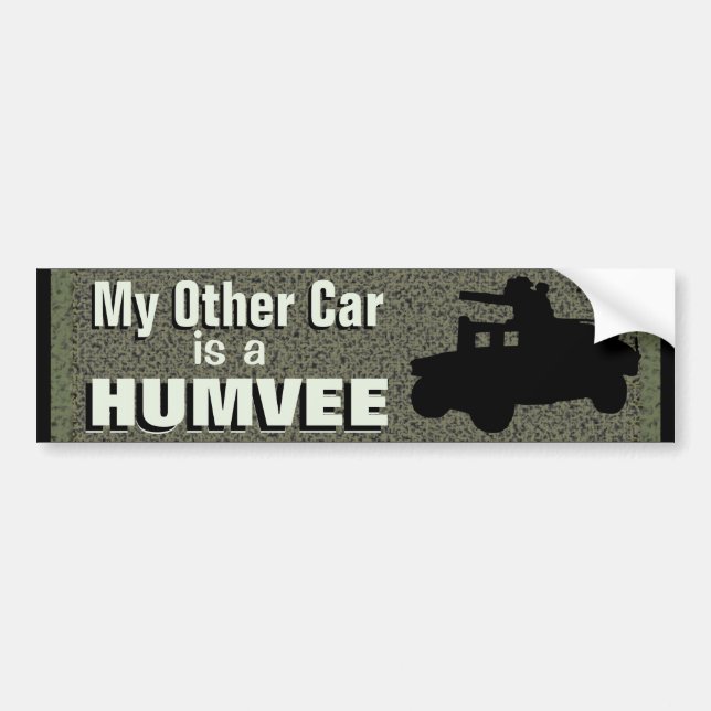 Min annan bil är Humvee en rolig militär Bildekal (Framsidan)