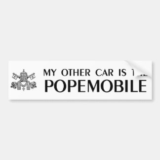 Min annan bil är popemobilen bildekal