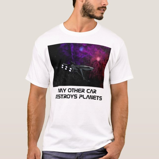 Min annan bil förstör planet tee (Framsida)